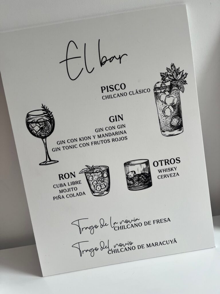Panel de bar y piqueos